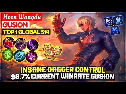 Insane Dagger Control, 96.7% Current Winrate Gusion [ Top 1 Global Gusion S14 ] Hoon Wangdu