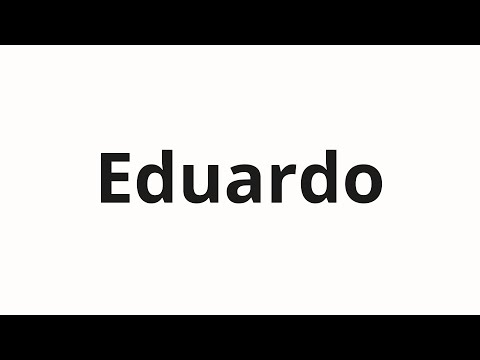 How to pronounce Eduardo | Эдуардо (Eduardo in Russian)
