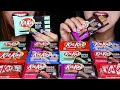 ASMR KITKAT PARTY DARK CHOCOLATE MINT BLUEBERRY MUFFIN STRAWBERRY MOCHA MILK WHITE CHOCOLATE
