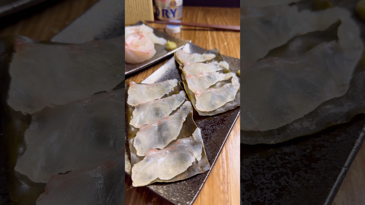 真鯛の刺身と昆布〆 #おうちごはん #料理 #cooking #魚