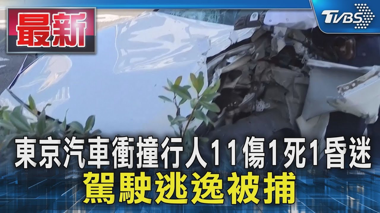 東京汽車衝撞行人11傷1死1昏迷 駕駛逃逸被捕