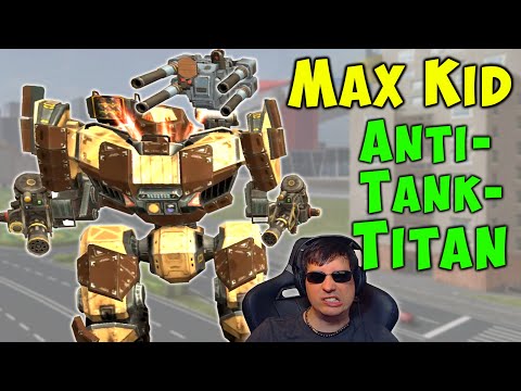 TITAN KID at LvL 150 Max Anti Tank War Robots New 5.6 Gameplay WR