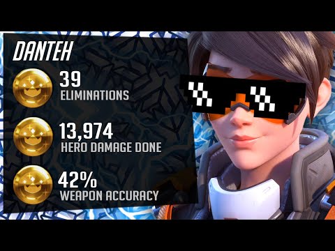 OWL Danteh Tracer God - 39 elims! [ Overwatch Season 28 Top 500 ]