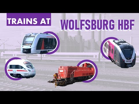 Trains in Autostadt? Wolfsburg Hauptbahnhof, last stop before East Germany...