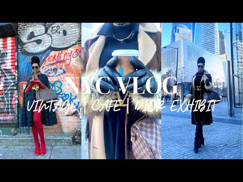NYC VLOG | DIOR EXHIBIT  | DINING | VINTAGE SHOPPING | DUMBO | THIRFTING | NYC SIGHTS | CAFE