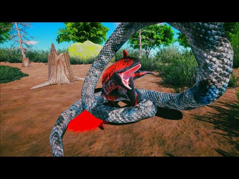 Anaconda vs All Dinosaurs - Animal Revolt Battle Simulator