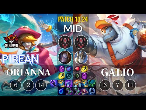SG Pirean Orianna vs Galio Mid - KR Patch 10.24