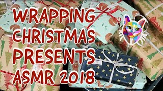 Gift Wrapping Christmas Presents 2018 | ASMR (no talking)