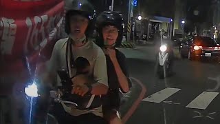 惡人先告狀，誰家的逆向猴安全帽扣好再來說話啦，載著誰家可憐的女兒（已檢舉）