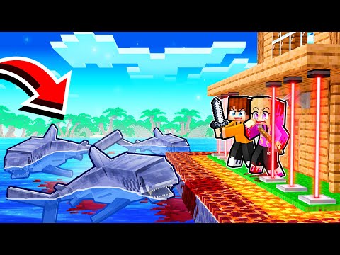 SAFEST HOUSE vs SHARK ATTACK! 😱 - Minecraft