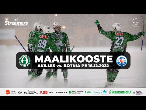 Maalikooste bandyliigan ottelusta Akilles - Botnia 16.12.2022