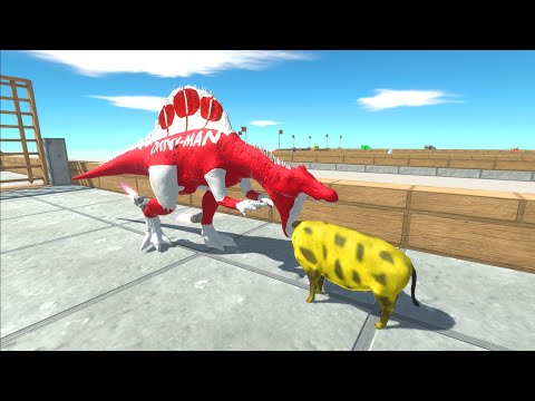 OMNI - MAN SPINOSAURUS DEATH RUN - Animal Revolt Battle Simulator