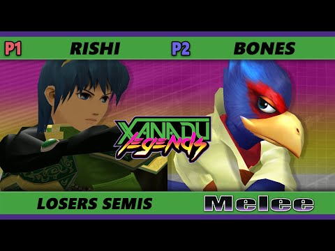 Xanadu Legends Losers Semis - Rishi (Marth) Vs. Bones (Falco) Smash Melee - SSBM