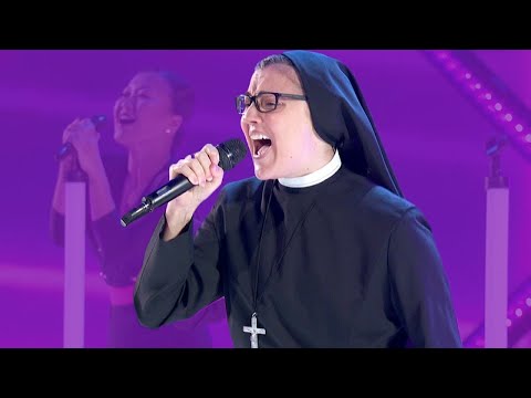 The World's Best - The Singing Nun Cristina Rocks Her Audition With A Lady Gaga Hit HD