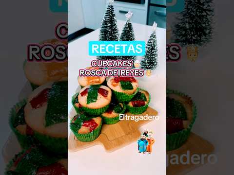 Cupcakes Rosca de Reyes #roscadereyes #postrenavideno #receta #cupcakes #cupcakesdecorados #navidad