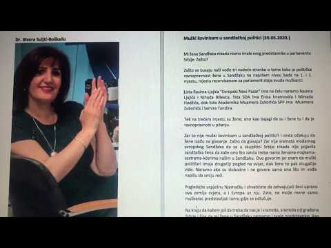 Dr. Bisera Suljić-Boškailo - Muški šovinizam u sandžačkoj politici (30.05.2020.)