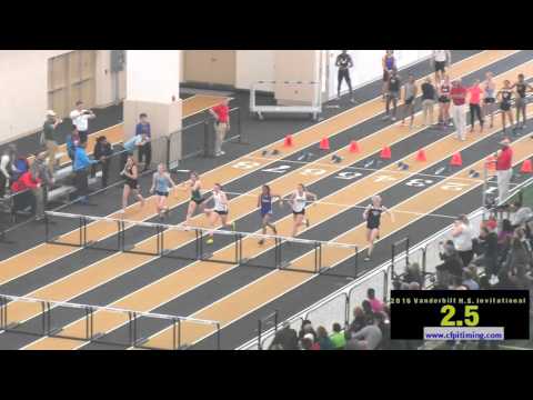 2016 Vandy HS Invite - Girls 60m Hurdles Seeded Heat 3