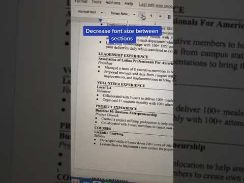 How to make your resume 1 page 🫡💡  #SHORTS