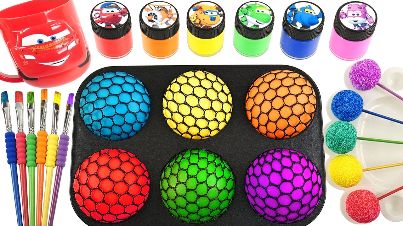 Oddly Satisfying ASMR |  Transforming Rainbow Slime Pool into Giant Glossy Slime Mix & Juicy Cutting