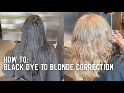 Black to Blonde Color correction Tutorial - hair...