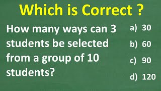 How many ways can 3 students be chosen from a group of 10 students?