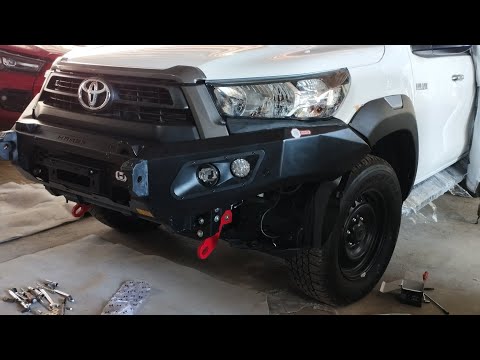 installation steel bumper Toyota Hilux