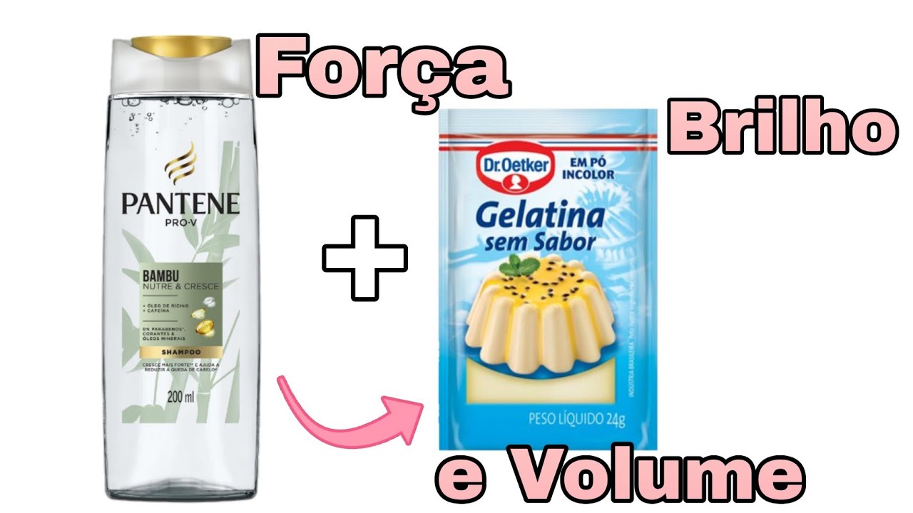 Shampoo Milagroso Com Gelatina Sem Sabor e Incolor