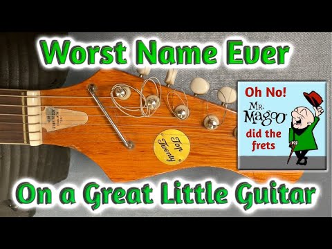 1968 The 'Top Twenty' Japanese guitar by Teisco. Someone made a dreadful job of replacing the frets.