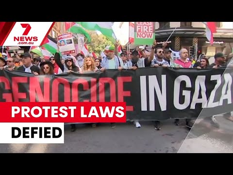 Sydney protesters defy new anti-protest laws | 7NEWS