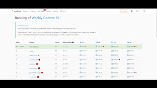 Download the video "Leetcode Weekly Contest 351 (A-D) | Screen Cast"