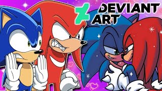 WE ARE NOT A COUPLE!! Sonic and Knuckles vs DeviantArt