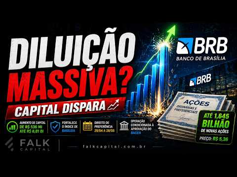 Thumbnail do vídeo: #BSLI4: BANCO BRB APROVA AUMENTO DE CAPITAL BILIONÁRIO: Atenção aos Prazos e à Diluição!