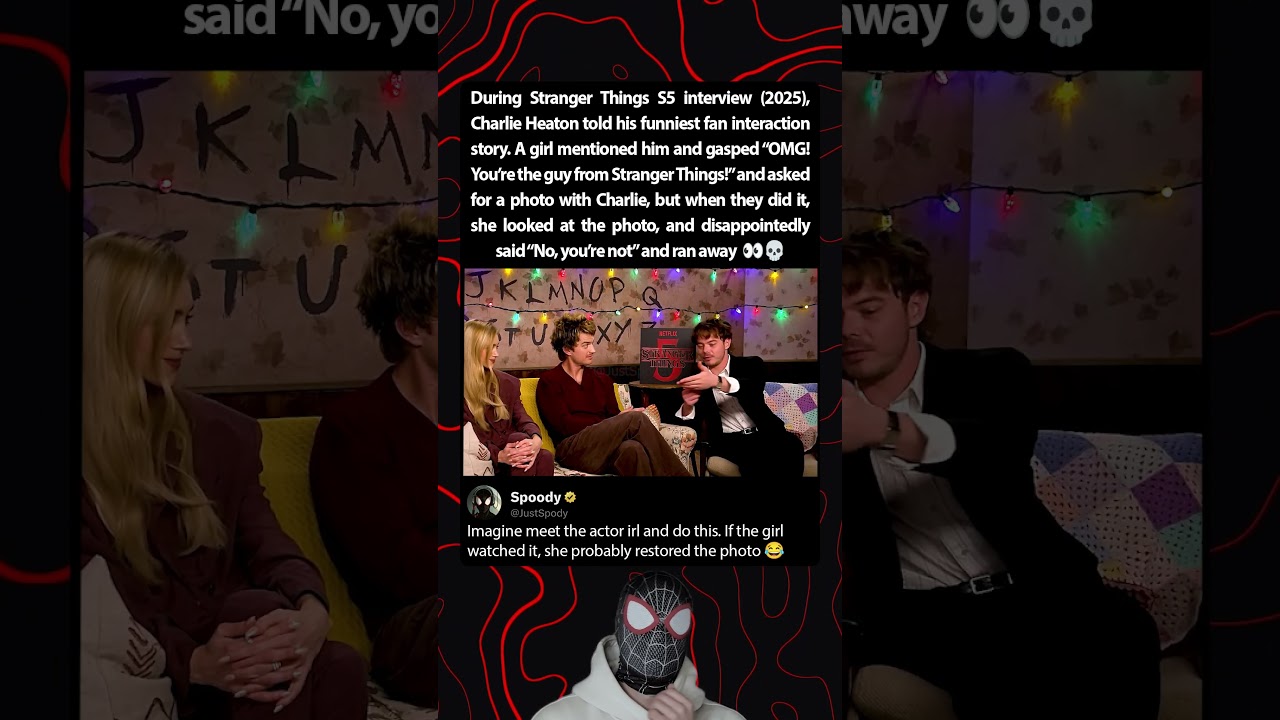 Stranger Things S5 인터뷰(2025)에서 Charlie Heaton은 다음과 같은 이야기를 들려주었습니다.