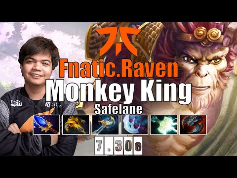 Monkey King Safelane | Fnatic.Raven | SUPER BROKEN MONKEY KING CARRY | 7.30e Gameplay Highlights