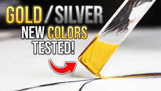 DIY Marble Countertops with Epoxy Stunning White, Gold & Silver Finish