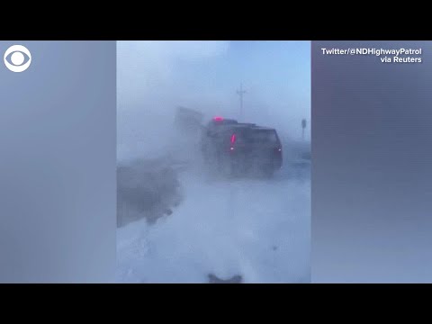 WEB EXTRA: North Dakota Highway Patrol Faces Blizzard-Like Conditions While Responding To Crash