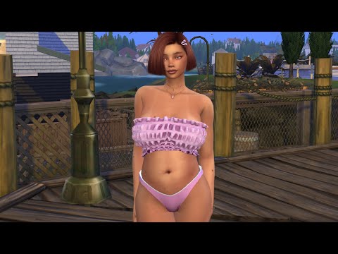 sims game realistic style download dyed-hair female Maria Jose Martinez by Bonita100 Game Video Preview