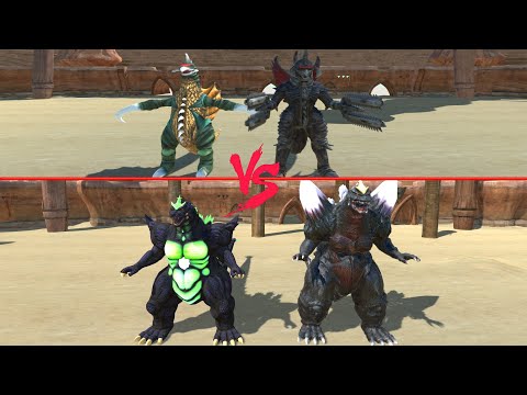 SUPER GODZILLA AND SPACE GODZILLA VS GIGAN 197X AND GIGAN FINAL WAR - Animal Revolt Battle Simulator