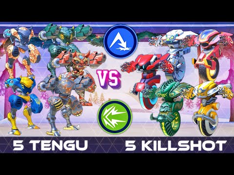 5 Tengu vs 5 Killshot | Who Wins? | CPC - DeathMatch Battle | Mech Arena