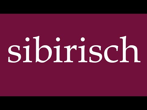 How to Pronounce ''sibirisch'' (siberian) Correctly in German