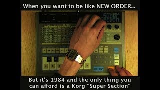 Video thumbnail for New Order - Blue Monday (LoFi one-synth cover) - Korg PSS-50 Super Section drum machine synthesizer by Beat Ratio