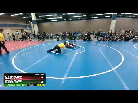 187 Lbs Round 1 - Roman Fraser, Spartan Mat Club Vs Griffin Melton, Amped Wrestling Club Febf