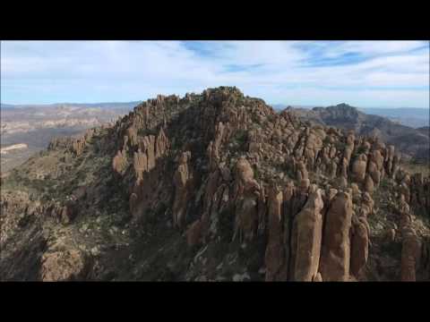 Drone video of the Flatiron Supersition Mountains
