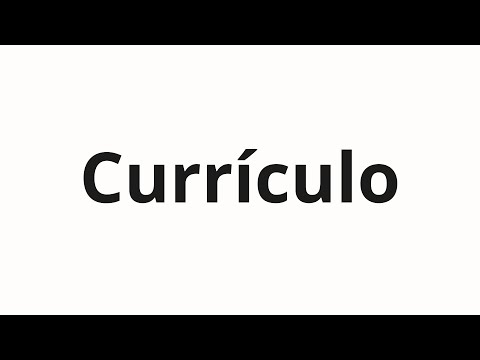 How to pronounce Currículo