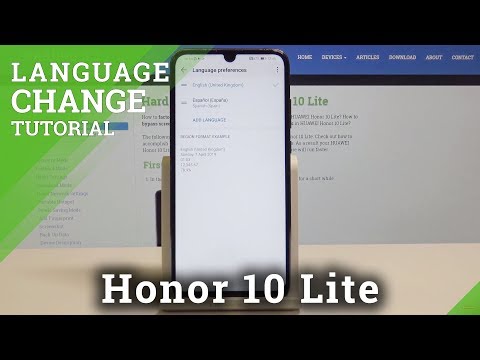 How to Change Language in Honor 10 Lite - List of Languages