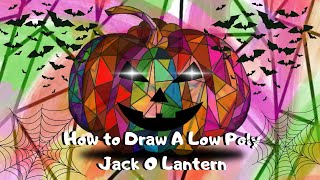 How To Draw A Low Poly Jack O Lantern on IPad Pro