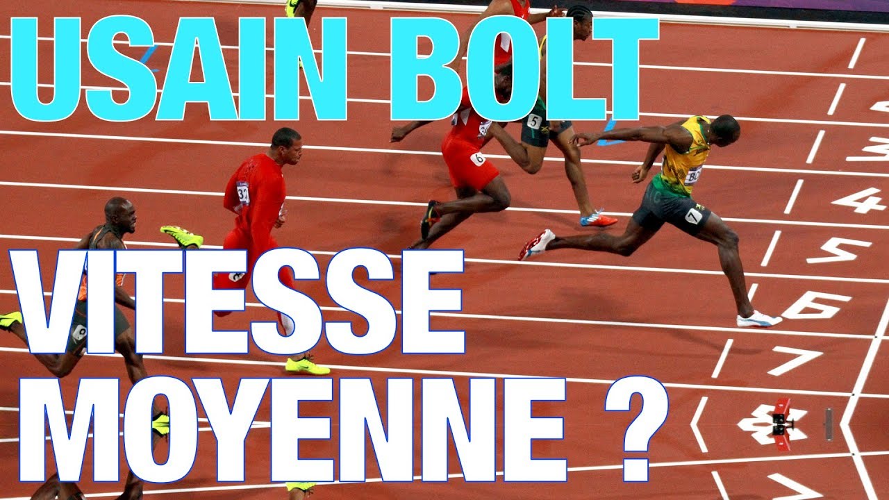 Usain Bolt comment calculer sa vitesse moyenne 
