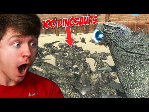 How Many DINOSAURS to KILL GODZILLA!? - Animal Revolt Battle Simulator Mods