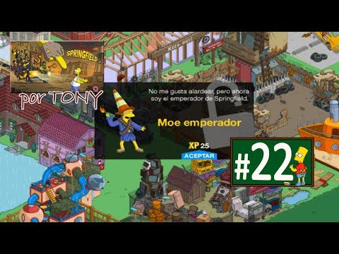 Los Simpson Springfield "Bart Royale, Cap. 22 - Moe emperador... y el Juzgado dañado" por Tony