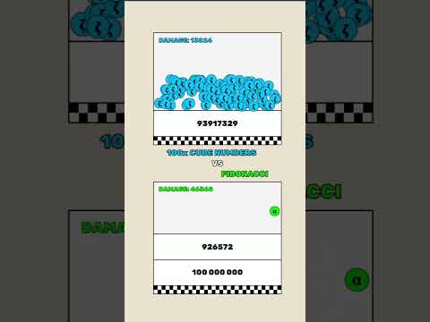 Fibonacci VS 100 Cube numbers #ball #simulation #Satisfying #bouncingball #fyp #number